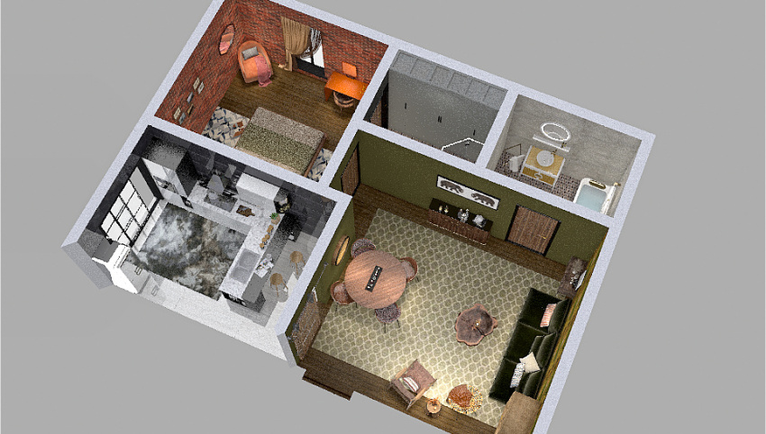 Cabin in the woods 3d design picture 74.14