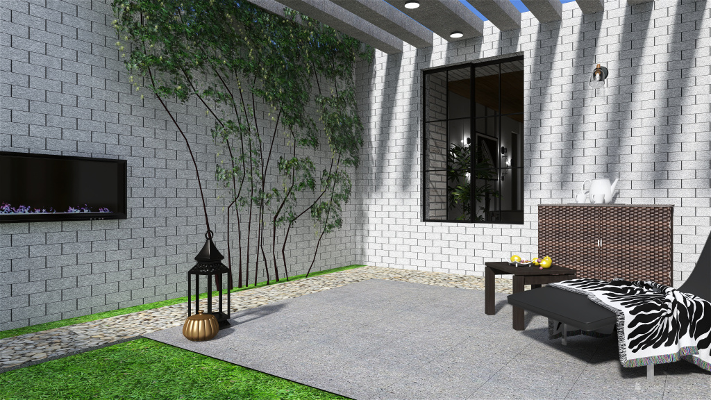 Traditional StyleOther Beige ColorScemeOther WoodTones Terrace 3d design renderings