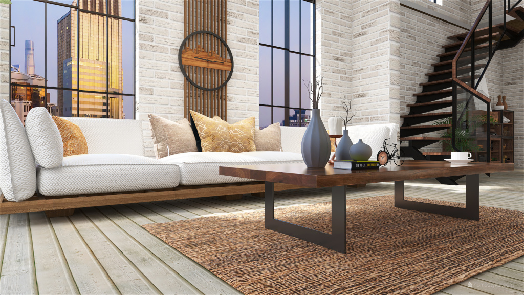 Traditional StyleOther Beige ColorScemeOther WoodTones Living Room 3d design renderings