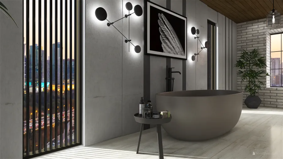 Traditional StyleOther Beige ColorScemeOther WoodTones Bathroom 3d design renderings