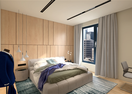 Bedroom in New York Design Rendering