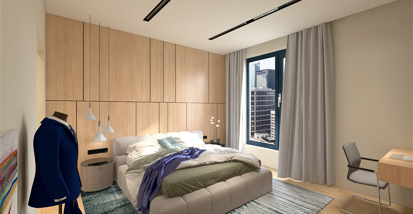 Bedroom in New York Interior Design Render