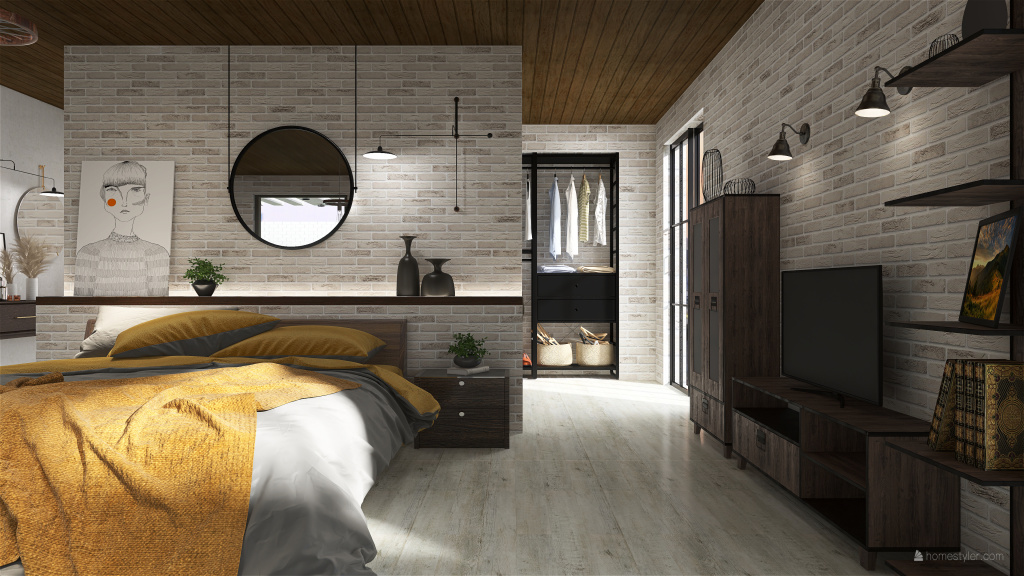 Traditional StyleOther Beige ColorScemeOther WoodTones Bedroom 3d design renderings