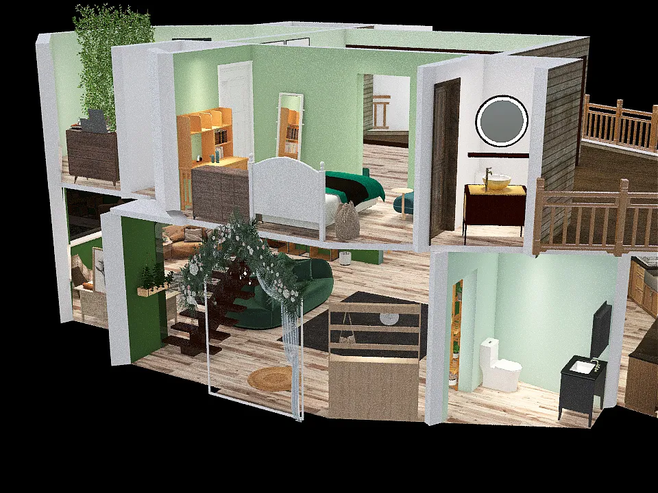Nature house 3d design renderings