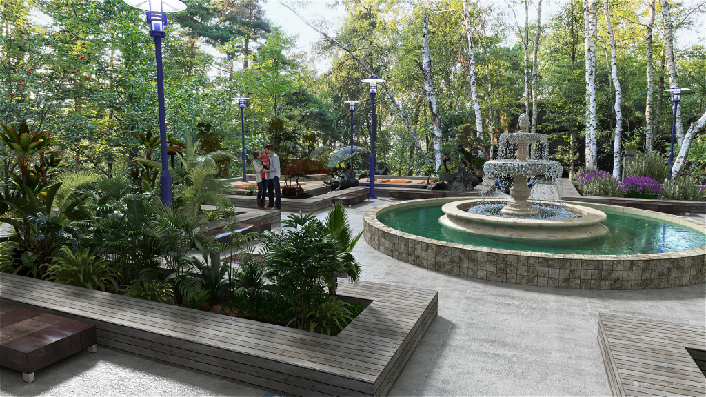 Jardin imaginaire,bar à vin 3d design renderings