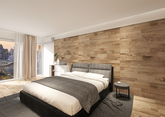 Hotel Modern Bedroom Design Rendering