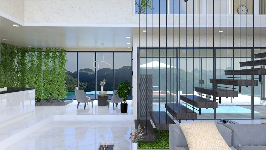 Contemporary TropicalTheme Island's Villa Grey ColorScemeOther WoodTones WarmTones 3d design renderings