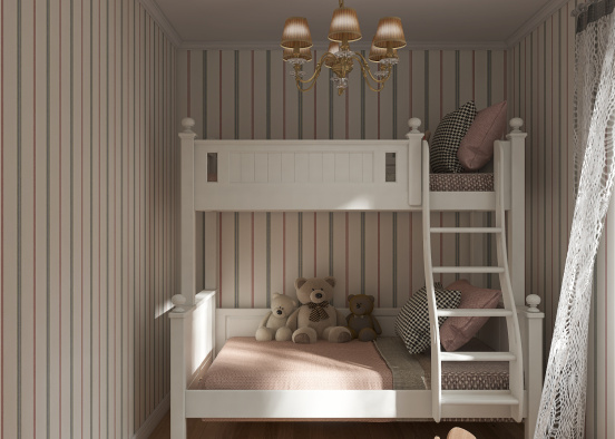 Girls room in the country Design Rendering