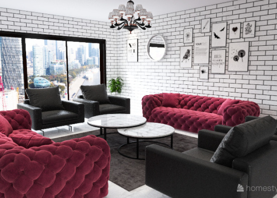 3BHK Cozy Apartment Design Rendering