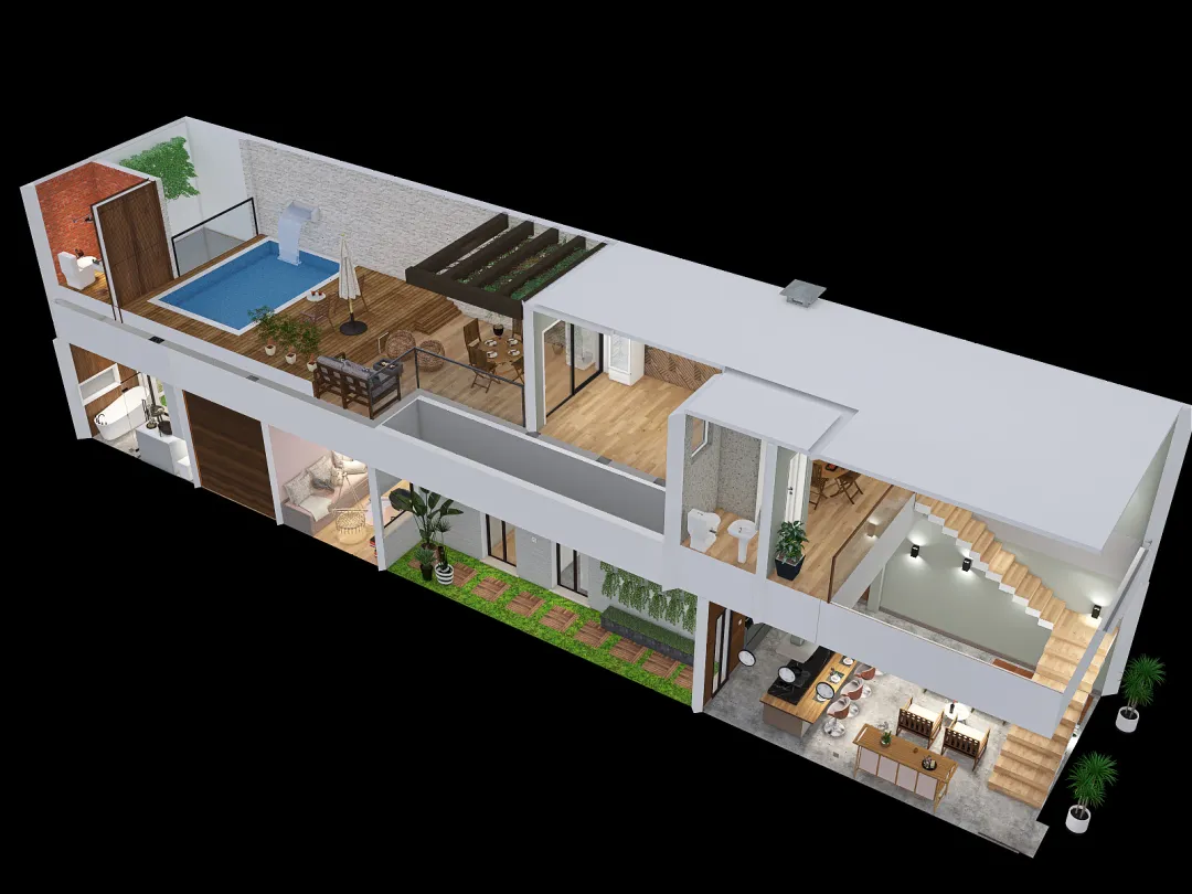Casa com Piscina - OFICIAL 3d design renderings