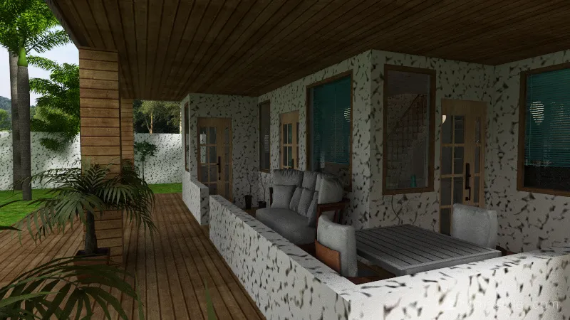 Farmhouse 1000 m2 3d design renderings