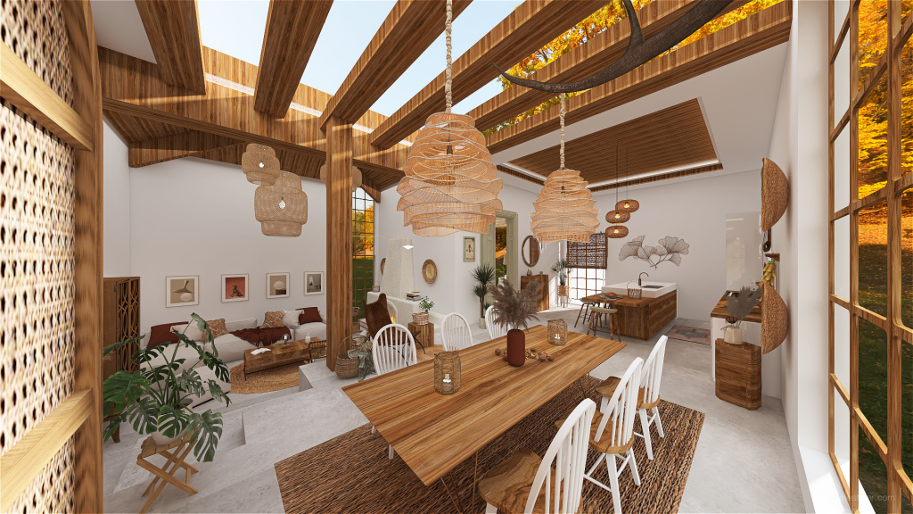 Rustic CAMPESTRE Beige WoodTones 3d design renderings