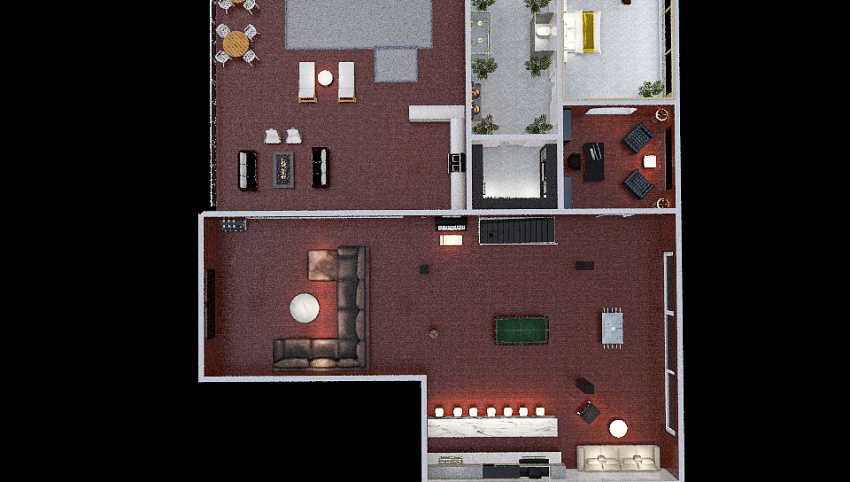 3BHK Cozy Apartment 3d design picture 832.34