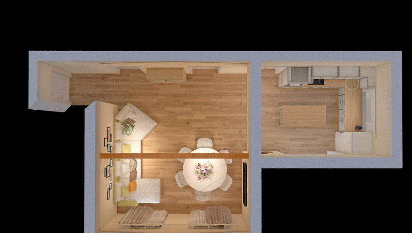 Кухня-гостинная (2 варианта) 3d design picture 39.32