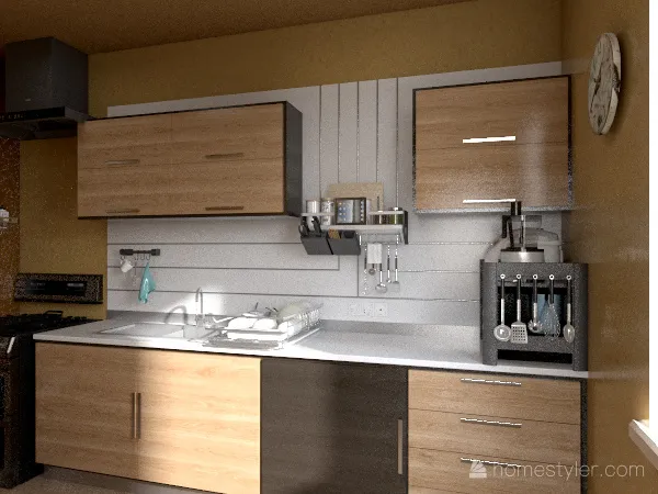 cozinha com copa 3d design renderings