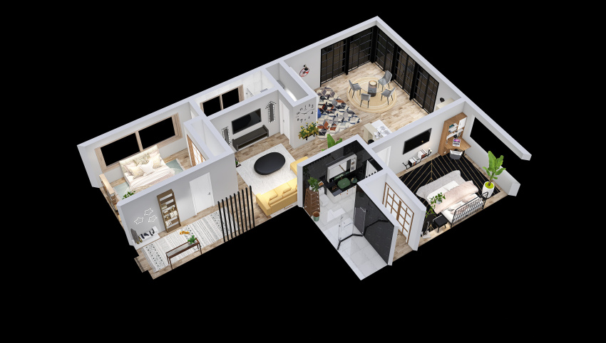 Deluxe Apartment Unit - Anaya Parikh 3d design picture 125.89
