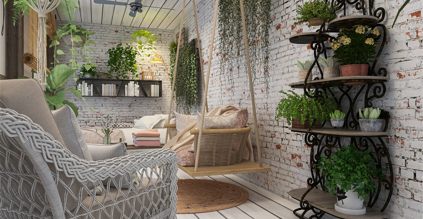 Rose's Romantic Cottagecore Home Interior Design Render
