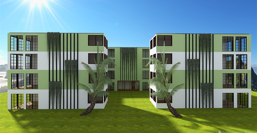 Full Apartment Complex Interior Design Render