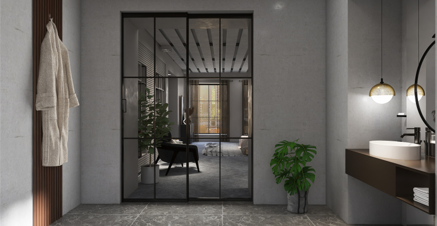 Contemporary StyleOther Grey ColdTones Bathroom 3d design renderings