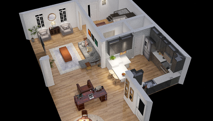 Kitchen and main floor remodel 3d design picture 105.02