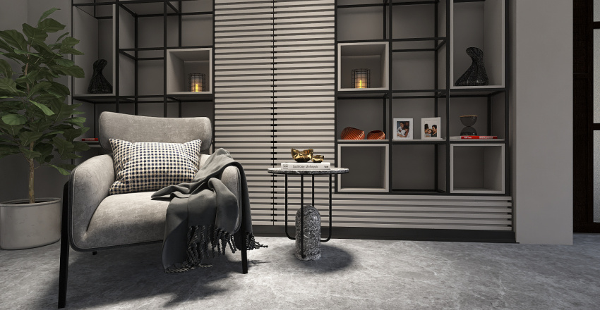 Contemporary StyleOther Grey ColdTones Bedroom 3d design renderings