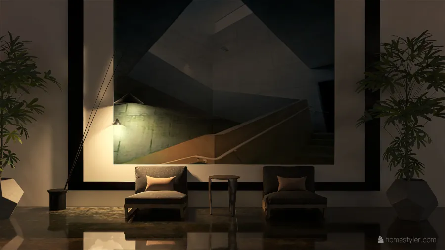 MODER DARK HOME 3d design renderings