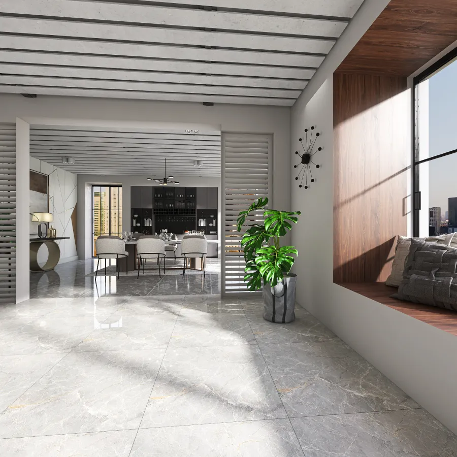 Contemporary StyleOther Grey ColdTones Kitchen 3d design renderings
