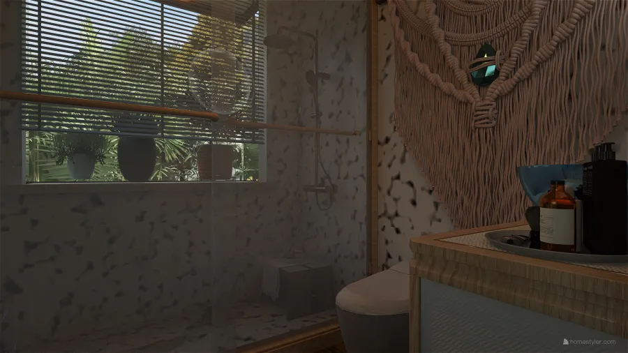 Farmhouse Bathroom 3d design renderings