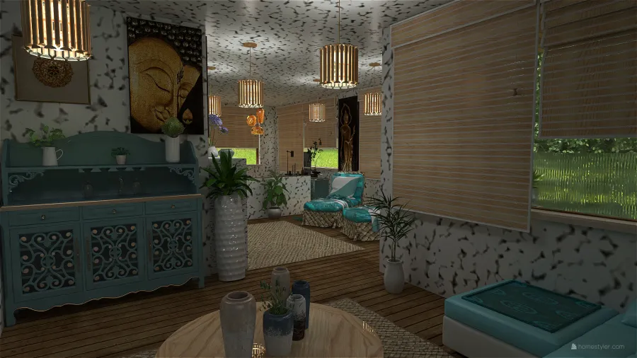 Farmhouse Master Bedroom 3d design renderings