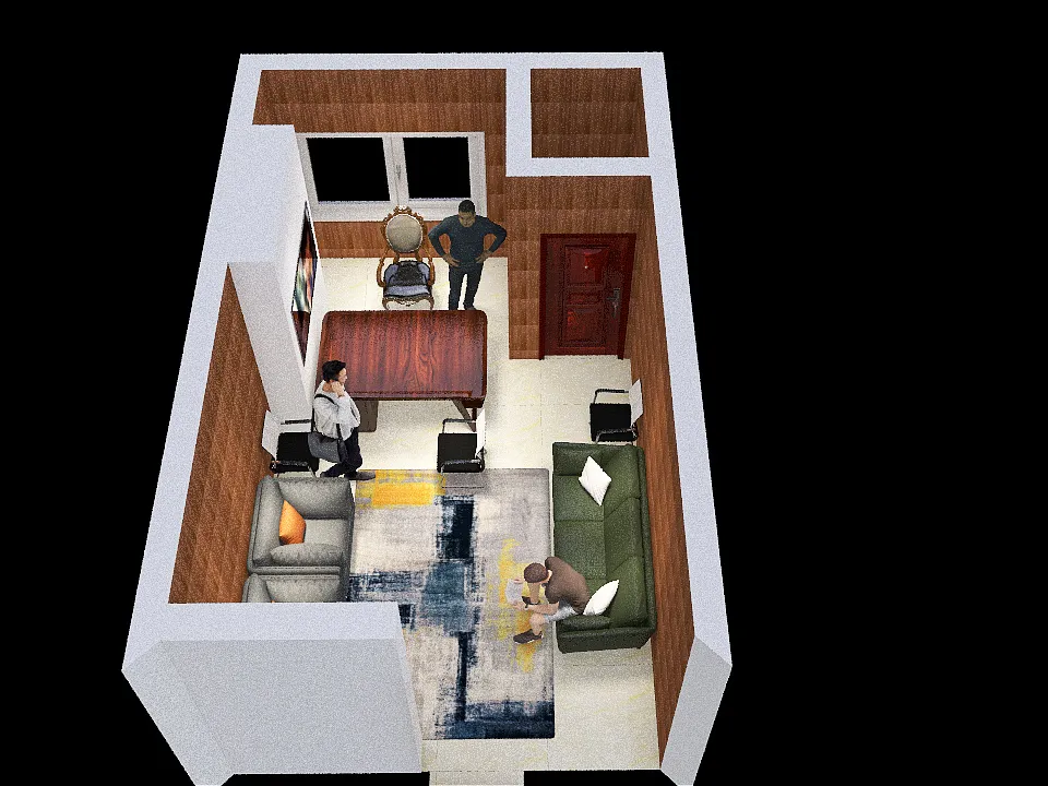 مكتب 3d design renderings