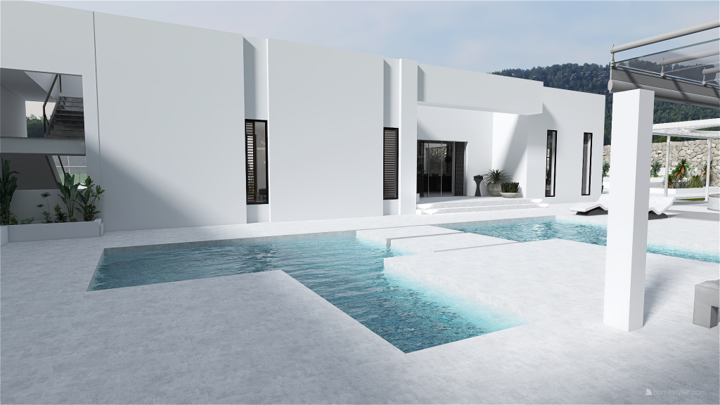 Modern Villa moderna ColorScemeOther Blue 3d design renderings