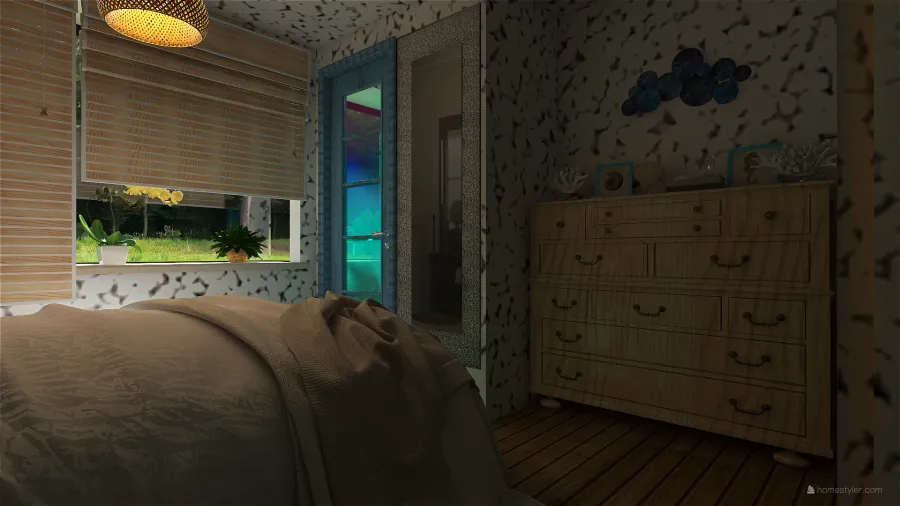 Farmhouse Second Bedroom 3d design renderings