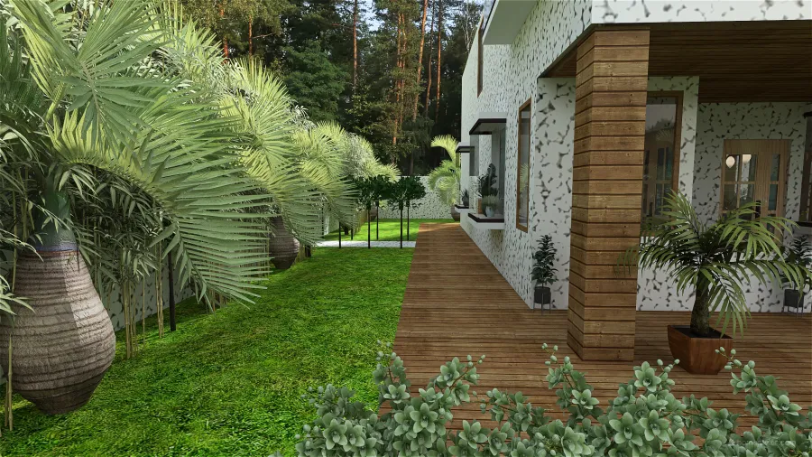 Farmhouse 1000 m2 3d design renderings