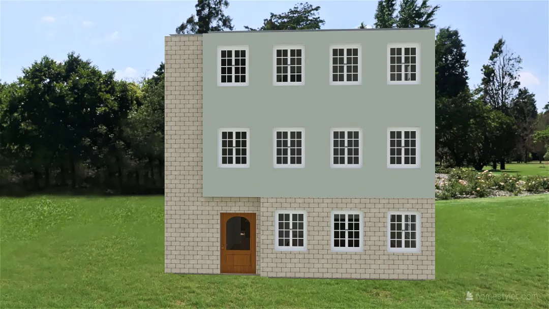 3story Row house 3d design renderings