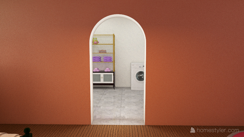 Little girl's house Interior Design Render