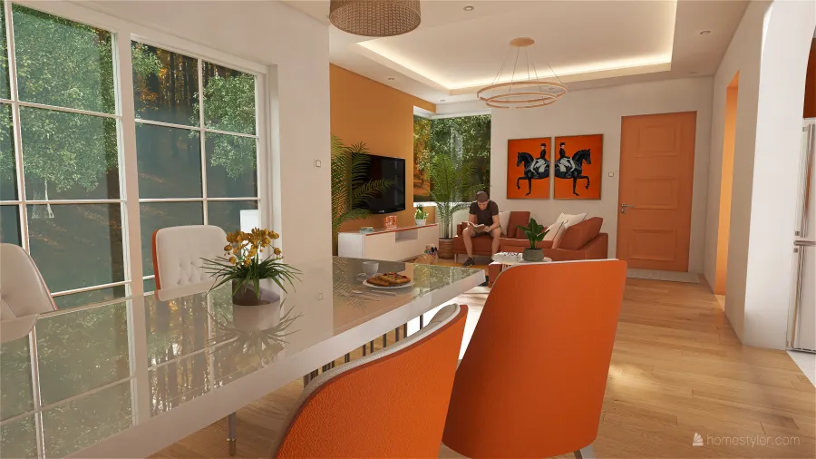 Single Bedroom Bungalow Interior Design 3d design renderings