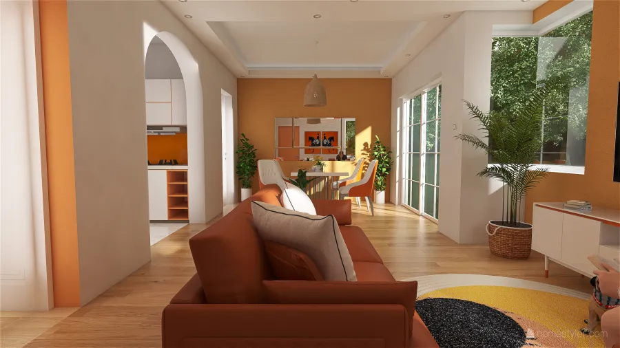 Single Bedroom Bungalow Interior Design 3d design renderings