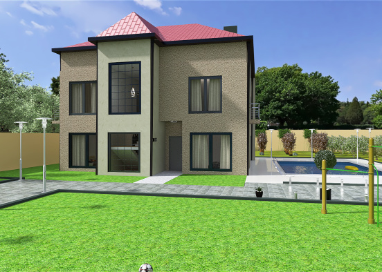 House in Suburb Kutaisi Design Rendering