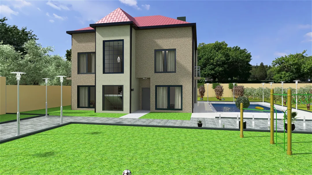 House in Suburb Kutaisi 3d design renderings