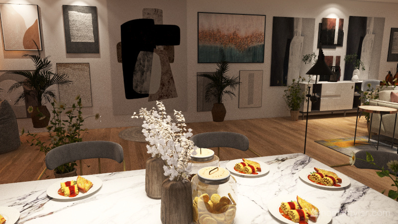 Multi Flat Interior Design Render
