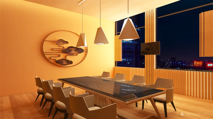 Japan Sushi Restaurant in Shibuya 3d design renderings