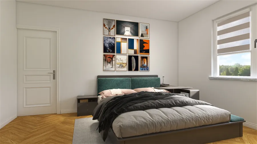 The boy's bedroom 3d design renderings