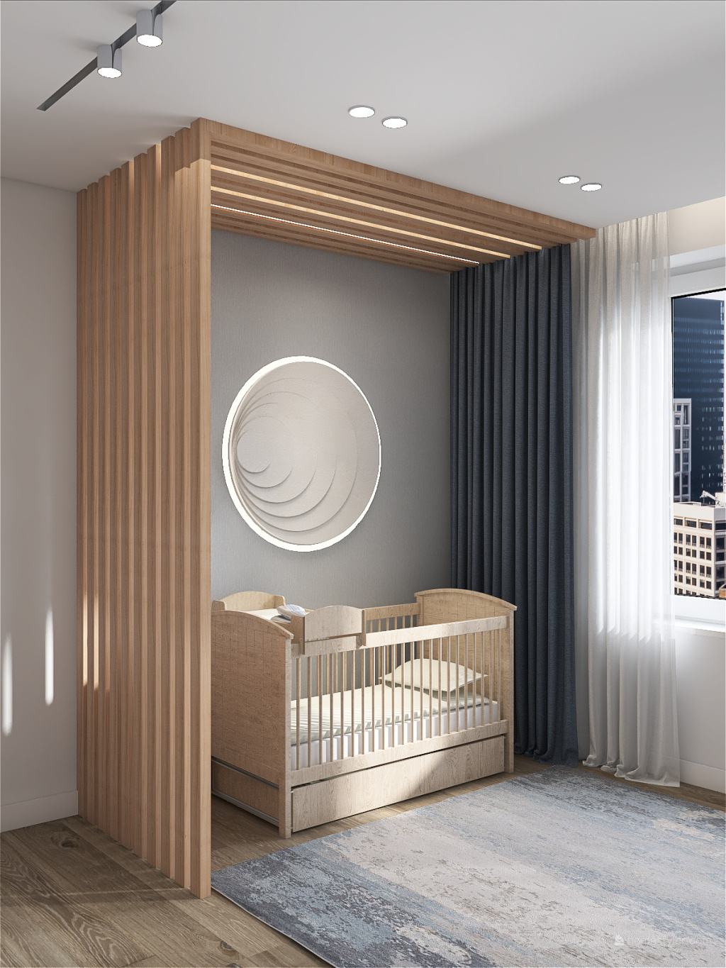 Two-room flat for a young family 3d design renderings