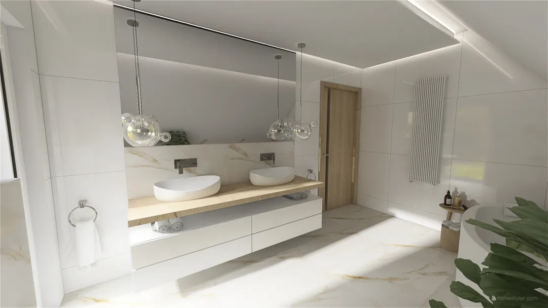 JAWORZE - łazienka górna 3d design renderings