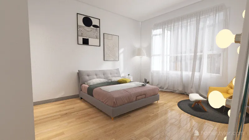 Bedroom and livingroom 3d design renderings