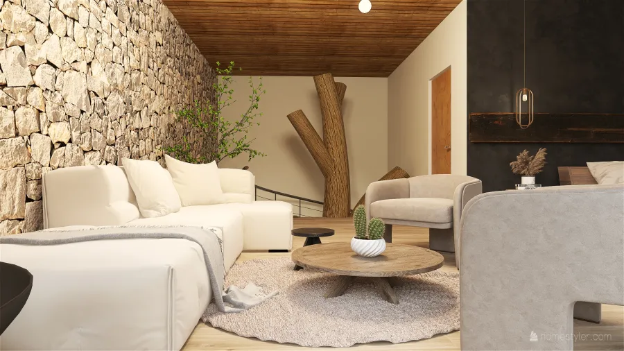 Modern manssão na montanha WoodTones ColorScemeOther 3d design renderings