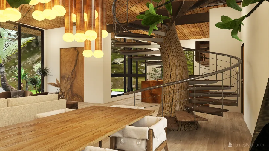 Modern WoodTones ColorScemeOther Hallway 3d design renderings