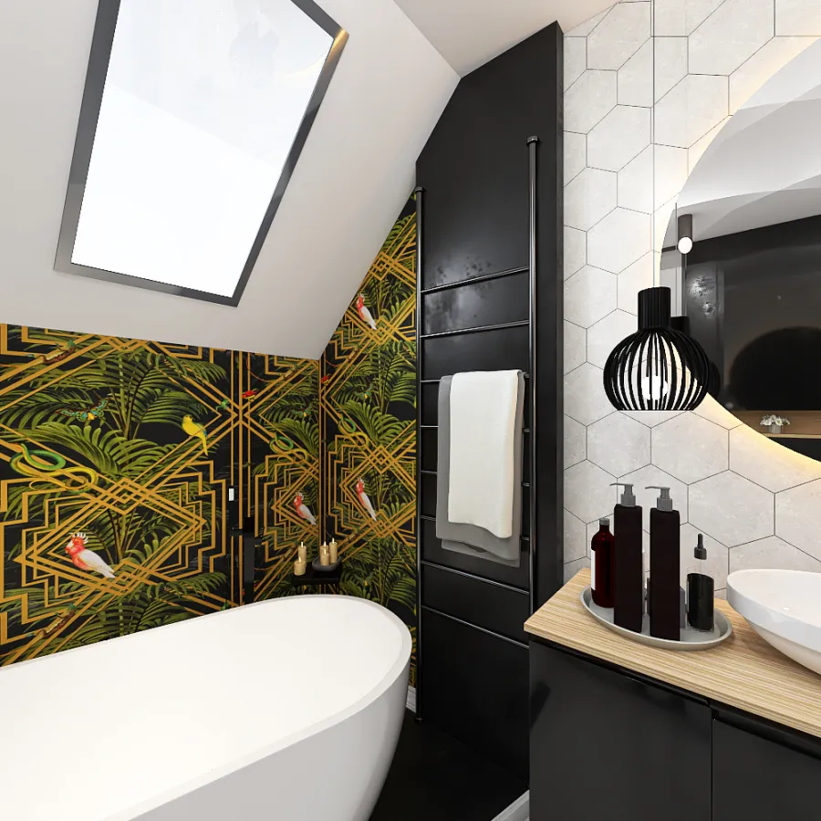 Duża łazienka 3d design renderings