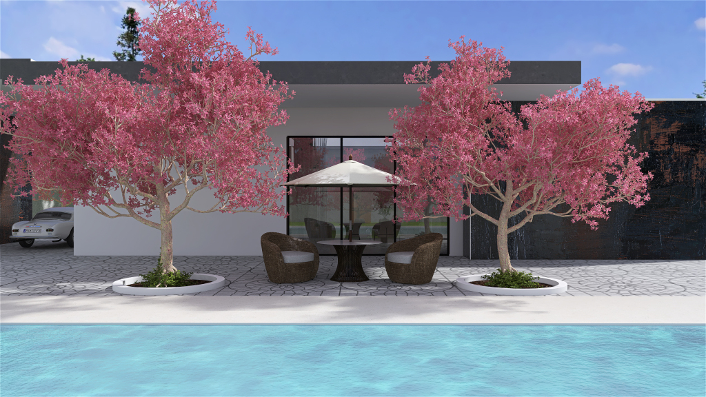 Contemporary StyleOther LA VIDA EN ROSA Red 3d design renderings