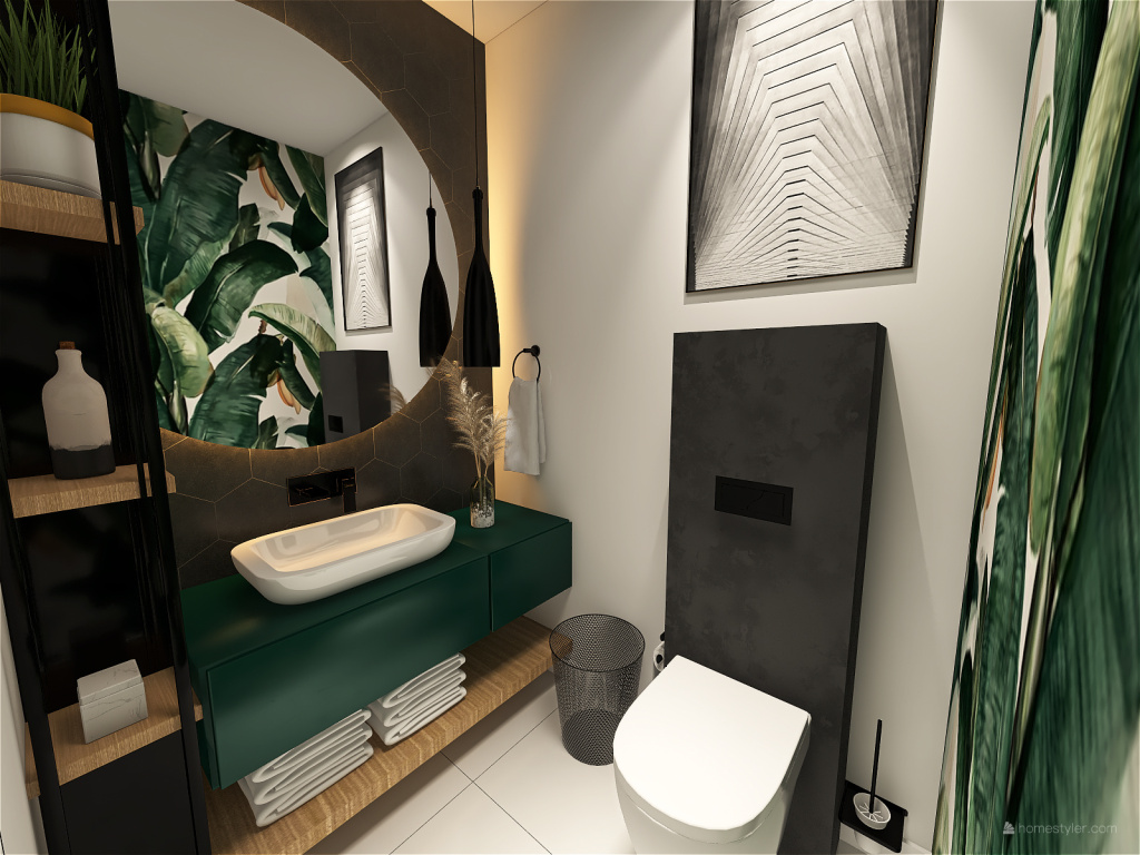 Łazienka WC 3d design renderings
